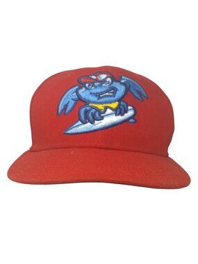 Jersey Shore BlueClaw Hat MLB Baseball New Era 59Fifty Red Size 7 1/4 #D-6